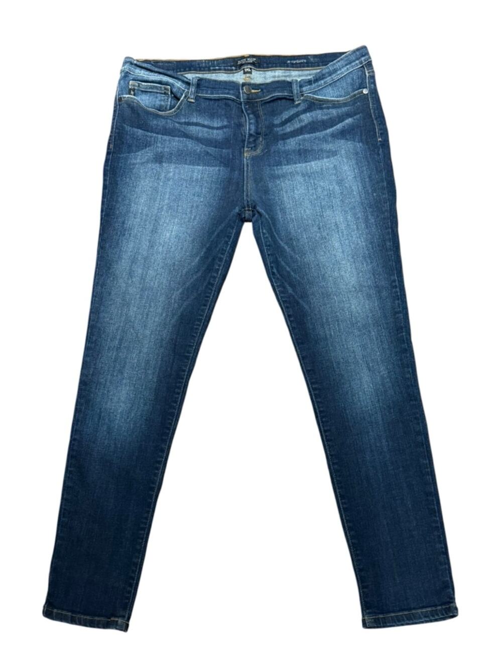Judy Blue Dark Indigo Skinny Jeans with Gold Stitching Womens 1X (38 x 30)
